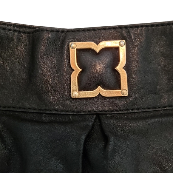 BCBG MAXARIA 100% Leather Black Hobo Shoulder bag purse buttery soft - Picture 3 of 16